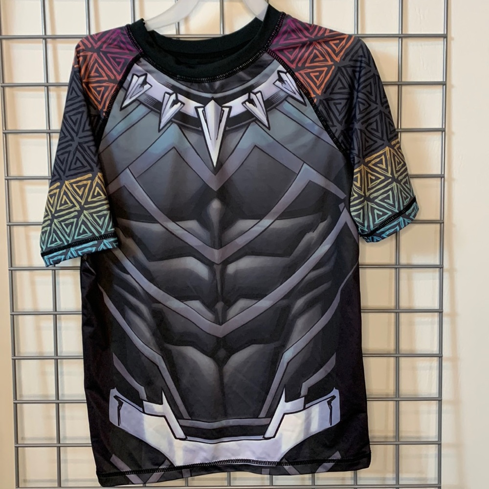 The Avengers Black Panther Swim shirt Medium boys size